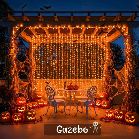 200 6.5ft 6.5ft suddus Color Changing Curtain Lights for Halloween, LED x Hanging String Lights with USB, Curtain Fairy