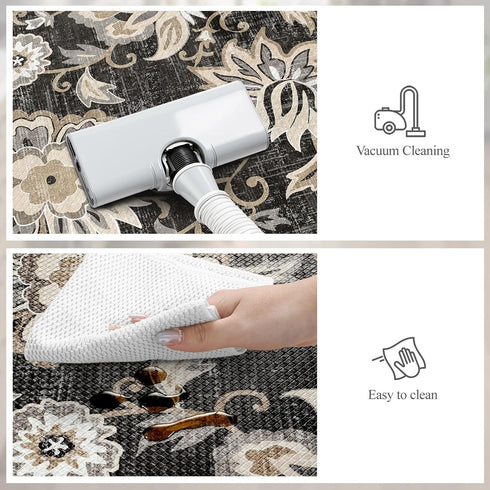 2 Sink,Laundry,Office(17''x29''+17''x47'') LEEVAN Anti Fatigue Mats for Kitchen Floor Piece,Cushioned Memory Foam Black