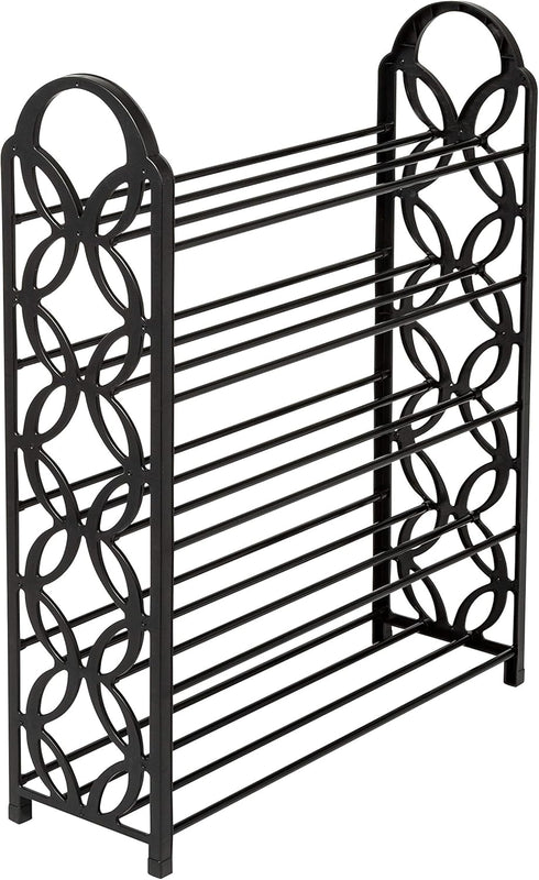 Honey-Can-Do 5 Tier Butterfly Shoe Rack SHO-08484 Black
