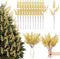 Norme 12 Pcs Glitter Gold Christmas Tree Decoration 16 Inch Gold Christmas