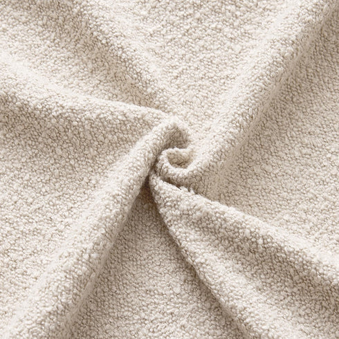 Pack 2 Cozy 22 22 Inch ANRODUO of Textured Boucle Throw Pillow Covers Soft Beige Euro Decorative Accent Solid Pillow