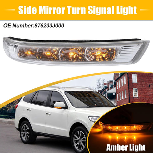 uxcell Car LED No.876233J000 Right Side Rear View Mirror Turn Signal Amber Light Indicator for Hyundai Veracruz Santa Fe 2007-2012 by uxcell