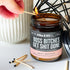 Wax & Wit Funny Soy Candle Gift for Women - Humorous Aromatherapy Candle, Leather and Black Currant - 9oz, Ideal for