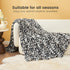 Cozy 90"*90" Bliss Leopard Print Fuzzy Throw Blanket for Bed & Couch, Thick Soft Warm Fleece Blankets for Room Decor