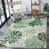 Wonnitar Monstera 3x5 Washable Rug, Sage Green Leaf Area Rugs for Bedroom,
