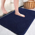 AROGAN Luxury Long Bathroom Runner Rug, 24x36 Inch - Thick Soft Microfiber Non Slip Bath Mat, Navy Blue