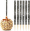 32 PCS Bling Candy Apple Bamboo Sticks, Caramel Apple Wooden Pointed Skewers