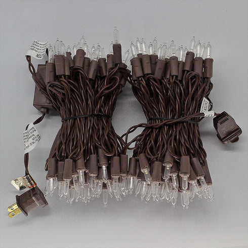 Dazlinli 150 50 LED Warm White Christmas Lights on Brown Wire, Feet Xmas Tree Lights, UL Certified for Outdoor Indoor