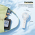 HandFan 5200mAh Portable Handheld Fan, Foldable, Battery Operated, 3 Speeds, 5-20H Working Time, White
