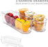 Sorbus Fridge Bins and Freezer Bins, Stackable Food Storage Containers, BPA-Free Organizers, Pack of 6
