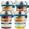 Overnight Oats Containers with Lids & Spoons - Stainless Steel Lid Leakproof