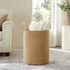 60L 15Dx20H Inches Jute Woven Laundry Hamper Basket Wicker Rope Clothes Hamper Tall Rattan Blanket Basket in Living