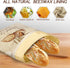 2 Pack 17x13 Inch, Beeswax Bread Bags for Sourdough, Reusable Bread Bag for Storage XL Large Linen Bags for Homemade