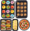 ShellKingdom 5PCS Nonstick Baking Pans Set, Cake Pan, Muffin Pan, Loaf Pan, and Baking Sheets