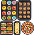 ShellKingdom 5PCS Nonstick Baking Pans Set, Cake Pan, Muffin Pan, Loaf Pan, and Baking Sheets