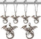 Molika Dragon Shower Curtain Hooks - 12pcs Silver Stainless Steel Rings for Kids Bathroom Decor