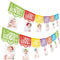 Kitticcino 1st Birthday Photo Banner, Papel Picado Mexican Fiesta Monthly Garland, Baby Newborn to 12 Months, Cino de