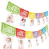 Kitticcino 1st Birthday Photo Banner, Papel Picado Mexican Fiesta Monthly Garland, Baby Newborn to 12 Months, Cino de