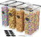 DWËLLZA KITCHEN Cereal Containers Storage 4 Pack, 135 fl. oz Airtight Food Storage Containers for Pantry
