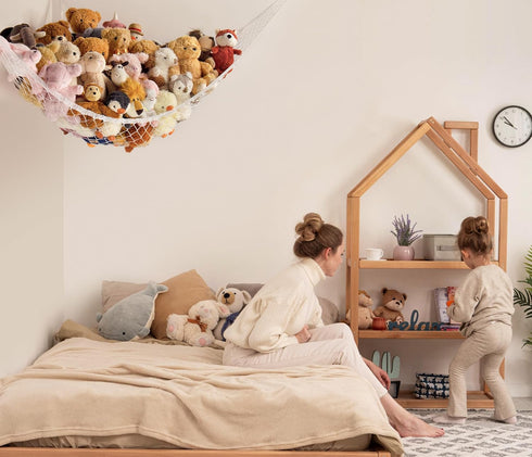 Hammock Hammock Stuffed Animal Storage Net Corner - Large Toy Net for Stuffed Animals Room Decor - Cute Stuff Animal