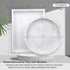 13 Counter, Hrastany Round Wood Serving Tray with Beaded, Rustic Wooden Decorative Coffee Table Tray for Centerpiece