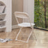 Commercial Set BTEXPERT White Plastic Folding Chair Steel Frame High Capacity Event Chair Lightweight for Office