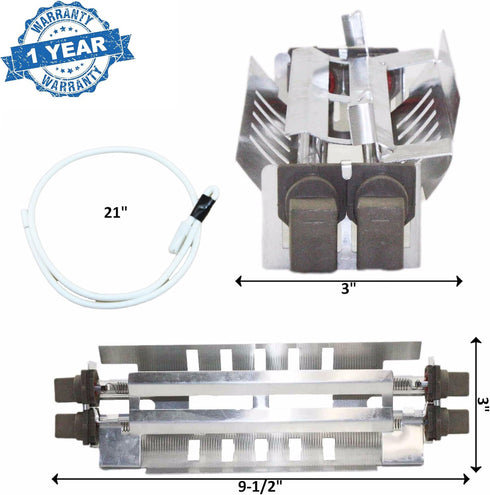 Supplying Demand WR51X10101 WR51X10097 Refrigerator Defrost Heater Assembly Replacement Kit