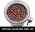 OGGI Stainless Steel Kitchen Canister, 26 fl oz, Airtight Clamp Lid, Clear See-Thru Top, Ideal for Kitchen Storage
