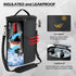 2 Bottle Leakproof Wine Cooler Bag, Insulated Padded Tote Carrier with Handle and Adjustable Strap, Black