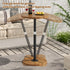 Asgolion Round Small Side Table, Adjustable-Height Drink Table, Pedestal Martini Stand, Weighted Base Cocktail Table