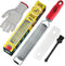 Lemon Zester & Parmesan Cheese Grater - Premium Citrus Grater with Bonus Cleaning Brush & Glove