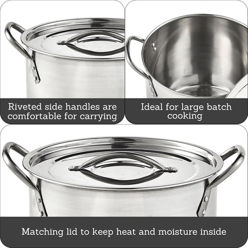 IMUSA 16qt Stainless Steel Stock Pot for Cooking