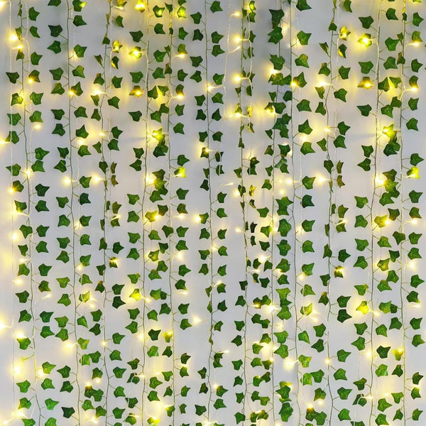 Freyalife Fake Vines for Room Decor(12 Pack 84 FT),with CE Certified 80 LED