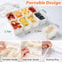 Snackle Box Container, Divided Serving Tray with Lid and Handle, Clear Organizer for Portable Snack Platters