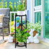 2 Tier Round Tall Metal Plant Stand indoor outdoor, Rustproof Round Planter Display Storage Rack, Heavy Duty Potted