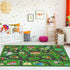 Tinideya Kids Playmat Rug 4x6 ft, Non-Slip Rubber Backing Traffic Road Playmat,