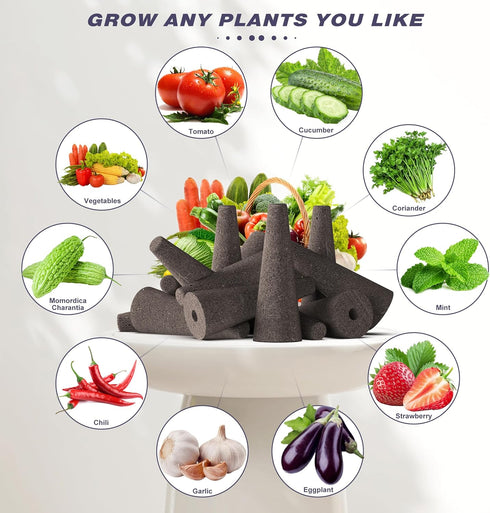 VERVYVINE 100 Pack 100 1 Hydroponics Grow Sponges - Replacement Root Growth Sponge Seed Pods for Hydroponic Garden
