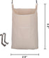 Laundry Collector, Door Hanging Laundry Hamper with Hooks, 65 Liters, Beige