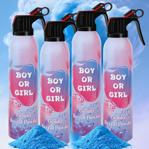 Large Gender Reveal Smoke Bombs 4 Packs, Blue Biodegradable Powder Spray for