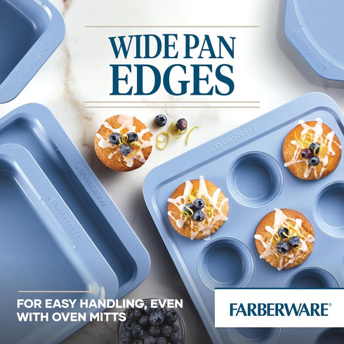 Farberware Easy Solutions Nonstick Bakeware Cookie Pan, 11 Inch x 17 Inch, with Drop Zones and Portion Marks