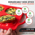 Silicone Muffin Top Pans for Baking - 4 Inch Jumbo Size Egg Baking Pan - RED Whoopie Pie Baking Pans