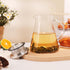 30.5oz/900ml CNGLASS Glass Teapot Stovetop Safe,One-Touch Clear Tea Kettle,Blooming and Loose Leaf Tea Maker