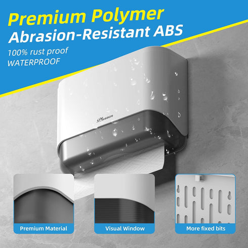 Commercial 1 Pack,Universal Paper Towel Dispenser Wall Mount with Lock Multifold Tri Fold Paper Hand Towel