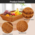 3 Pack EUSOAR Poly Wicker Bread Basket, Natural Brown Woven Decorative Bread Basket, Loaf Bread Vegetables Fruit Snack