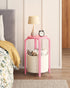 TB01BP092 TUTOTAK Small Side Table, Round End Table, Night Stand, Bedside Table, Sofa Table with Storage Basket, Living