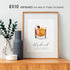 Old Fashioned Cocktail Wall Art: Illustrated Alcohol Posters with Cocktail Recipes