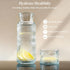 Set 28.5 OZ 6.5 OZ kanpura Bedside Water Carafe and Glass Mouthwash Dispenser for Bathroom Glass Pitcher & Cup Vintage