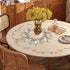 SynHHergyx 2 15 Inch Natural Linen Doilies, Pcs Round Lace Doilies for Tables Neutral Earth Tones Beige Table Topper