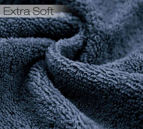 Cleanbear Extra Soft Wash Cloths Set, 6-Pack 13 x 13 Inches, Highly Absorbent Facecloths in Dark Gray