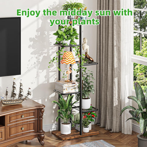 6 Simple Trending Plant Stand Indoor Outdoor, Tier Plant Shelf, Tall Corner Flower Pot Holder, Metal Display Rack